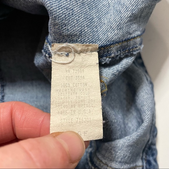 Hairston Roberson Ropa Vintage Denim Vest Cowboy Cowgirl Aztec Pattern Large - Picture 6 of 7